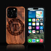 Custom Texas Rangers iPhone 16/16 Pro/16 Pro Max/16 Plus Case - Carved Wood Rangers Cover