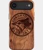Eco-friendly Toronto Blue Jays iPhone 17 Air Case - Carved Wood Custom Toronto Blue Jays Gift For Him - Monogrammed Personalized iPhone 17 Air Cover By Engraved In Nature