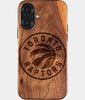 Eco-friendly Toronto Raptors iPhone 17 Case - Carved Wood Custom Toronto Raptors Gift For Him - Monogrammed Personalized iPhone 17 Cover By Engraved In Nature