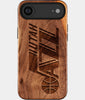 Eco-friendly Utah Jazz iPhone 17 Air Case - Carved Wood Custom Utah Jazz Gift For Him - Monogrammed Personalized iPhone 17 Air Cover By Engraved In Nature
