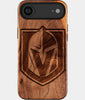 Eco-friendly Vegas Golden Knights iPhone 17 Air Case - Carved Wood Custom Vegas Golden Knights Gift For Him - Monogrammed Personalized iPhone 17 Air Cover By Engraved In Nature