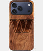 Custom Washington Commanders iPhone 17/17 Pro/17 Pro Max/17 Air Case - Wood Washington Commanders Cover - Eco-friendly Washington Commanders iPhone 17 Case - Carved Wood Custom Washington Commanders Gift For Him - Monogrammed Personalized iPhone 17 Cover By Engraved In Nature
