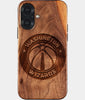 Eco-friendly Washington Wizards iPhone 17 Case - Carved Wood Custom Washington Wizards Gift For Him - Monogrammed Personalized iPhone 17 Cover By Engraved In Nature
