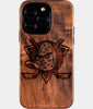 Eco-friendly Anaheim Ducks iPhone 16 Pro Case - Carved Wood Custom Anaheim Ducks Gift For Him - Monogrammed Personalized iPhone 16 Pro Cover By Engraved In Nature