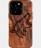 Eco-friendly Arizona Coyotes iPhone 16 Pro Case - Carved Wood Custom Arizona Coyotes Gift For Him - Monogrammed Personalized iPhone 16 Pro Cover By Engraved In Nature