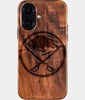 Eco-friendly Buffalo Sabres iPhone 16 Case - Carved Wood Custom Buffalo Sabres Gift For Him - Monogrammed Personalized iPhone 16 Cover By Engraved In Nature