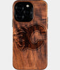 Eco-friendly Calgary Flames iPhone 16 Pro Case - Carved Wood Custom Calgary Flames Gift For Him - Monogrammed Personalized iPhone 16 Pro Cover By Engraved In Nature