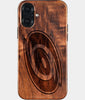 Eco-friendly Carolina Hurricanes iPhone 16 Plus Case - Carved Wood Custom Carolina Hurricanes Gift For Him - Monogrammed Personalized iPhone 16 Plus Cover By Engraved In Nature