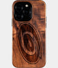 Eco-friendly Carolina Hurricanes iPhone 16 Pro Case - Carved Wood Custom Carolina Hurricanes Gift For Him - Monogrammed Personalized iPhone 16 Pro Cover By Engraved In Nature