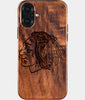 Eco-friendly Chicago Blackhawks iPhone 16 Plus Case - Carved Wood Custom Chicago Blackhawks Gift For Him - Monogrammed Personalized iPhone 16 Plus Cover By Engraved In Nature