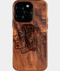 Eco-friendly Chicago Blackhawks iPhone 16 Pro Case - Carved Wood Custom Chicago Blackhawks Gift For Him - Monogrammed Personalized iPhone 16 Pro Cover By Engraved In Nature