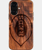 Eco-friendly Cincinnati Reds iPhone 16 Case - Carved Wood Custom Cincinnati Reds Gift For Him - Monogrammed Personalized iPhone 16 Cover By Engraved In Nature