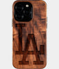Eco-friendly Classic Los Angeles Dodgers iPhone 16 Pro Case. Dodgers 2025 World Series Cases. Carved Wood Custom Los Angeles Dodgers Gift For Him - Monogrammed Personalized iPhone 16 Pro Cover By Engraved In Nature