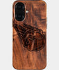 Eco-friendly Cleveland Guardians iPhone 16 Case - Carved Wood Custom Cleveland Guardians Gift For Him - Monogrammed Personalized iPhone 16 Cover By Engraved In Nature