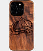Eco-friendly Colorado Avalanche iPhone 16 Pro Case - Carved Wood Custom Colorado Avalanche Gift For Him - Monogrammed Personalized iPhone 16 Pro Cover By Engraved In Nature