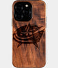 Eco-friendly Columbus Blue Jackets iPhone 16 Pro Case - Carved Wood Custom Columbus Blue Jackets Gift For Him - Monogrammed Personalized iPhone 16 Pro Cover By Engraved In Nature