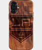 Eco-friendly Los Angeles Kings iPhone 16 Plus Case - Carved Wood Custom Los Angeles Kings Gift For Him - Monogrammed Personalized iPhone 16 Plus Cover By Engraved In Nature