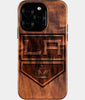 Eco-friendly Los Angeles Kings iPhone 16 Pro Case - Carved Wood Custom Los Angeles Kings Gift For Him - Monogrammed Personalized iPhone 16 Pro Cover By Engraved In Nature