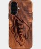 Eco-friendly Minnesota Wild iPhone 16 Case - Carved Wood Custom Minnesota Wild Gift For Him - Monogrammed Personalized iPhone 16 Cover By Engraved In Nature