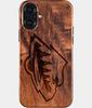 Eco-friendly Minnesota Wild iPhone 16 Plus Case - Carved Wood Custom Minnesota Wild Gift For Him - Monogrammed Personalized iPhone 16 Plus Cover By Engraved In Nature