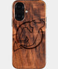 Eco-friendly New Jersey Devils iPhone 16 Case - Carved Wood Custom New Jersey Devils Gift For Him - Monogrammed Personalized iPhone 16 Cover By Engraved In Nature