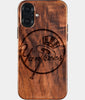 Eco-friendly New York Yankees iPhone 16 Plus Case - Carved Wood Custom New York Yankees Gift For Him - Monogrammed Personalized iPhone 16 Plus Cover By Engraved In Nature