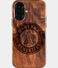 Eco-friendly Oakland Athletics iPhone 16 Case - Carved Wood Custom Oakland Athletics Gift For Him - Monogrammed Personalized iPhone 16 Cover By Engraved In Nature