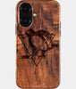 Eco-friendly Pittsburgh Penguins iPhone 16 Case - Carved Wood Custom Pittsburgh Penguins Gift For Him - Monogrammed Personalized iPhone 16 Cover By Engraved In Nature