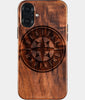 Eco-friendly Seattle Mariners iPhone 16 Plus Case - Carved Wood Custom Seattle Mariners Gift For Him - Monogrammed Personalized iPhone 16 Plus Cover By Engraved In Nature