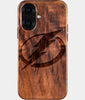 Eco-friendly Tampa Bay Lightning iPhone 16 Case - Carved Wood Custom Tampa Bay Lightning Gift For Him - Monogrammed Personalized iPhone 16 Cover By Engraved In Nature