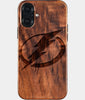 Eco-friendly Tampa Bay Lightning iPhone 16 Plus Case - Carved Wood Custom Tampa Bay Lightning Gift For Him - Monogrammed Personalized iPhone 16 Plus Cover By Engraved In Nature