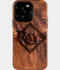 Eco-friendly Tampa Bay Rays iPhone 16 Pro Case - Carved Wood Custom Tampa Bay Rays Gift For Him - Monogrammed Personalized iPhone 16 Pro Cover By Engraved In Nature