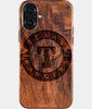 Eco-friendly Texas Rangers iPhone 16 Plus Case - Carved Wood Custom Texas Rangers Gift For Him - Monogrammed Personalized iPhone 16 Plus Cover By Engraved In Nature