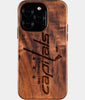 Eco-friendly Washington Capitals iPhone 16 Pro Case - Carved Wood Custom Washington Capitals Gift For Him - Monogrammed Personalized iPhone 16 Pro Cover By Engraved In Nature