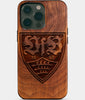 Custom VfB Stuttgart Football iPhone 14 Pro Max Cases VfB Stuttgart Football Personalized German Football Club VfB Stuttgart Football Gifts For Men 2022 Best VfB Stuttgart Christmas Gifts Carved Wood Unusual VfB Stuttgart Football Gift For Him Monogrammed