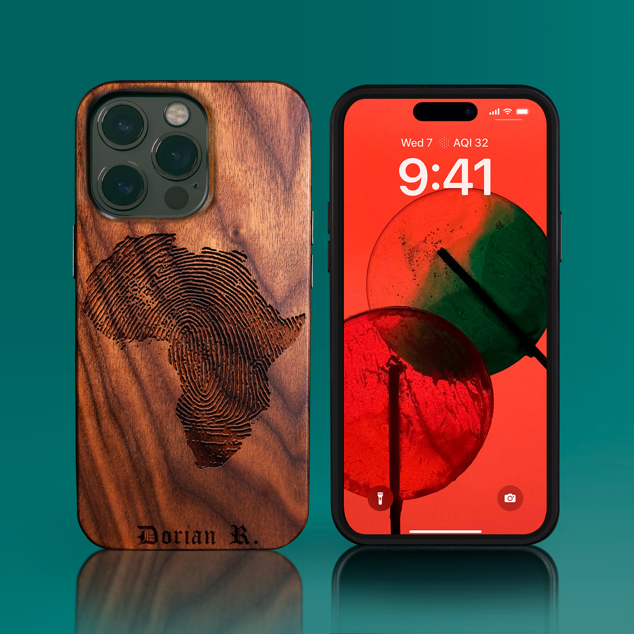 Africa Fingerprint Shape Wooden iPhone 14 Pro Max Case - iPhone 13 Pro Max Case - HBCU Gear College Graduation Gifts For Black Men And Women iPhone 12, 12 Pro Max, iPhone 11 Pro, 11 Pro Max, iPhone X/XS Max, iPhone XR Case Black Owned Gifts 2022 Christmas Gifts - African American Black Owned Businesses iPhone 14 Pro Max Cover In Los Angeles 2022 Custom Gifts For Personalized Black Men