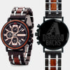 Arizona Diamondbacks Mens Wrist Watch - Personalized Arizona Diamondbacks Mens Watches - Custom Gifts For Him, Birthday Gifts, Gift For Dad - Best 2022 Arizona Diamondbacks Christmas Gifts - Black 45mm MLB Wood Watch - By Engraved In Nature