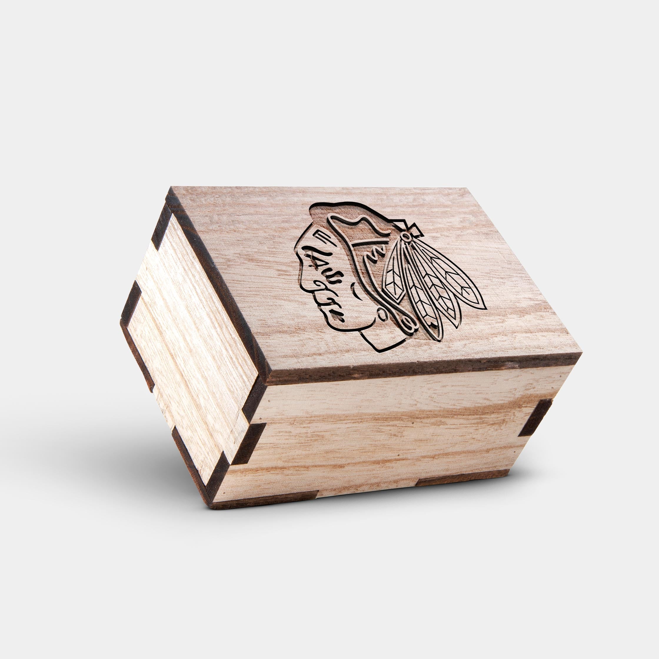 Chicago Blackhawks Wooden Wristwatch - Chronograph Black Walnut Watch