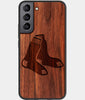 Best Wood Boston Red Sox Samsung Galaxy S22 Plus Case - Custom Engraved Cover - Engraved In Nature