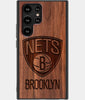 Best Wood Brooklyn Nets Samsung Galaxy S22 Ultra Case - Custom Engraved Cover - Engraved In Nature