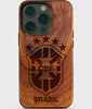 Custom Cbf Brasil Football iPhone 14 Pro Cases Cbf Brasil Football Personalized Brasil Football Club Brasil Football Gifts For Men 2022 Best Brasil Christmas Gifts Carved Wood Unusual Cbf Brasil Football Gift For Him Monogrammed