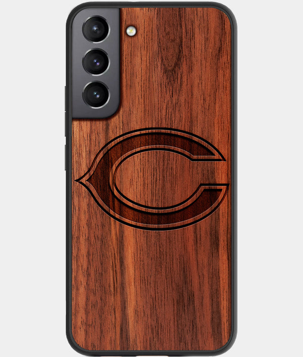 Best Wood Chicago Bears Galaxy S22 Case - Custom Engraved Cover - Engraved In Nature