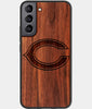 Best Wood Chicago Bears Samsung Galaxy S22 Case - Custom Engraved Cover - Engraved In Nature