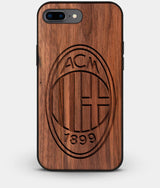 Best Custom Engraved Walnut Wood A.C. Milan iPhone 7 Plus Case - Engraved In Nature