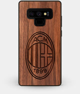 Best Custom Engraved Walnut Wood A.C. Milan Note 9 Case - Engraved In Nature