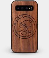 Best Custom Engraved Walnut Wood AFC Ajax Galaxy S10 Plus Case - Engraved In Nature
