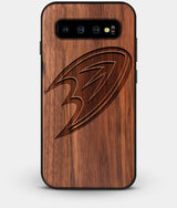 Best Custom Engraved Walnut Wood Anaheim Ducks Galaxy S10 Plus Case - Engraved In Nature