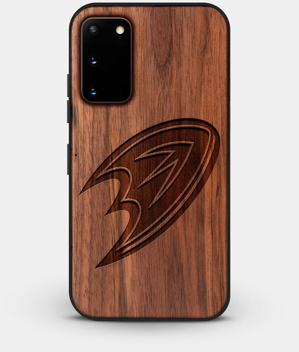 Best Walnut Wood Anaheim Ducks Galaxy S20 FE Case - Custom Engraved Cover - Engraved In Nature