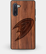 Best Custom Engraved Walnut Wood Anaheim Ducks Note 10 Case - Engraved In Nature
