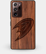 Best Custom Engraved Walnut Wood Anaheim Ducks Note 20 Ultra Case - Engraved In Nature